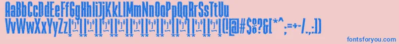 RabiosaFfp Font – Blue Fonts on Pink Background