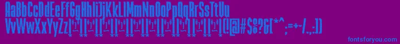 RabiosaFfp Font – Blue Fonts on Purple Background