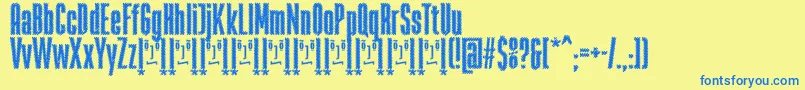 RabiosaFfp Font – Blue Fonts on Yellow Background