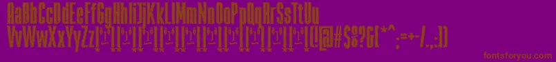 RabiosaFfp Font – Brown Fonts on Purple Background