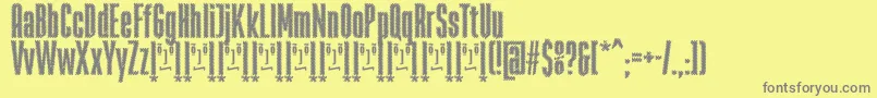 RabiosaFfp Font – Gray Fonts on Yellow Background