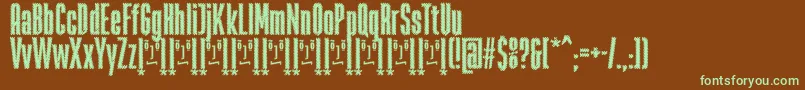 RabiosaFfp Font – Green Fonts on Brown Background