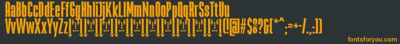 RabiosaFfp Font – Orange Fonts on Black Background