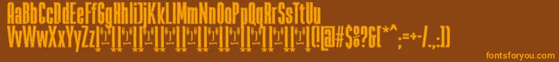 RabiosaFfp Font – Orange Fonts on Brown Background