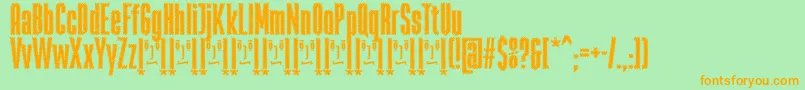 RabiosaFfp Font – Orange Fonts on Green Background