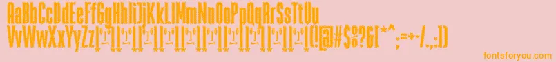 RabiosaFfp Font – Orange Fonts on Pink Background