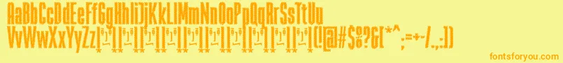 RabiosaFfp Font – Orange Fonts on Yellow Background
