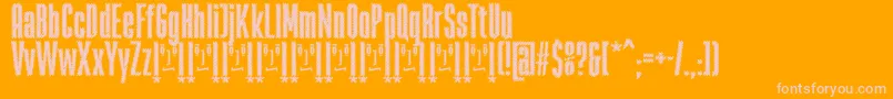 RabiosaFfp Font – Pink Fonts on Orange Background