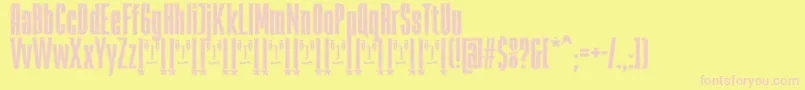 RabiosaFfp Font – Pink Fonts on Yellow Background
