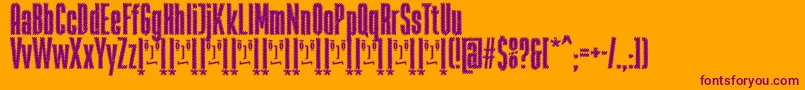 RabiosaFfp Font – Purple Fonts on Orange Background