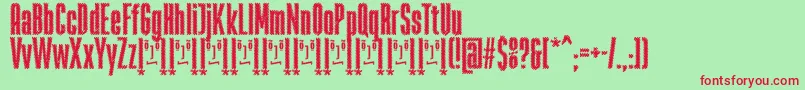 RabiosaFfp Font – Red Fonts on Green Background