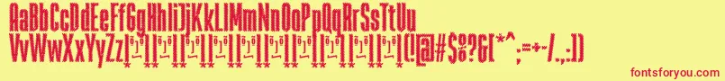RabiosaFfp Font – Red Fonts on Yellow Background
