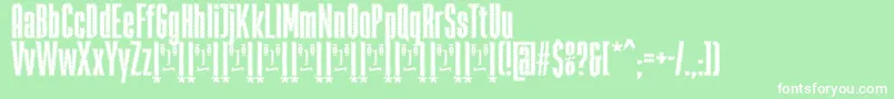 RabiosaFfp Font – White Fonts on Green Background