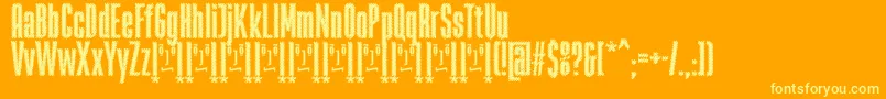 RabiosaFfp Font – Yellow Fonts on Orange Background