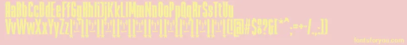 RabiosaFfp Font – Yellow Fonts on Pink Background