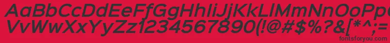 Sinkinsans600semibolditali Font – Black Fonts on Red Background