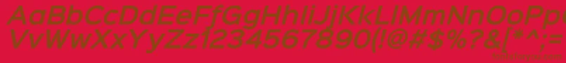 Шрифт Sinkinsans600semibolditali – коричневые шрифты на красном фоне