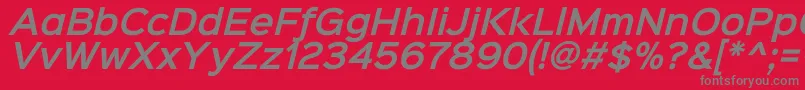 Sinkinsans600semibolditali Font – Gray Fonts on Red Background