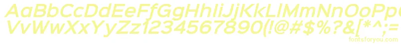 Шрифт Sinkinsans600semibolditali – жёлтые шрифты