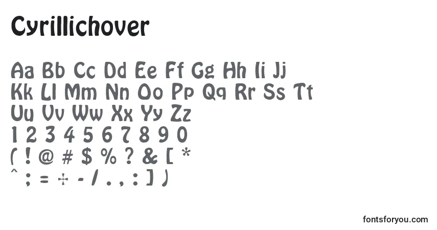 A fonte Cyrillichover – alfabeto, números, caracteres especiais