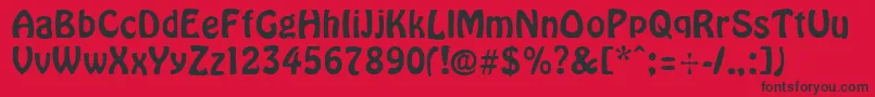 Cyrillichover Font – Black Fonts on Red Background