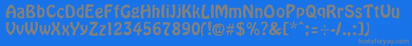 フォントCyrillichover – 青い背景に灰色の文字