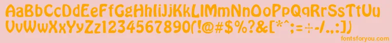 Cyrillichover Font – Orange Fonts on Pink Background