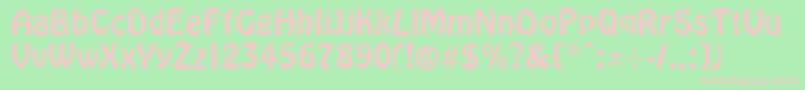 Cyrillichover Font – Pink Fonts on Green Background