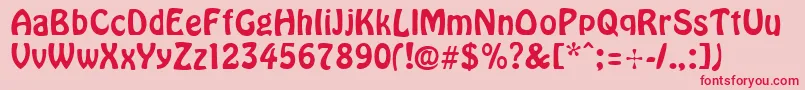 Cyrillichover Font – Red Fonts on Pink Background
