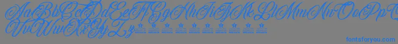 CallingAngelsPersonalUse Font – Blue Fonts on Gray Background