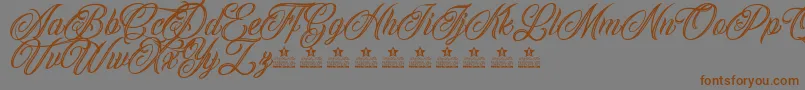 CallingAngelsPersonalUse Font – Brown Fonts on Gray Background