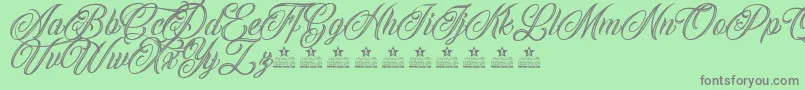 CallingAngelsPersonalUse Font – Gray Fonts on Green Background