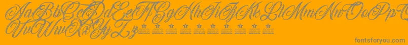 CallingAngelsPersonalUse Font – Gray Fonts on Orange Background