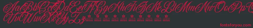 CallingAngelsPersonalUse Font – Red Fonts on Black Background