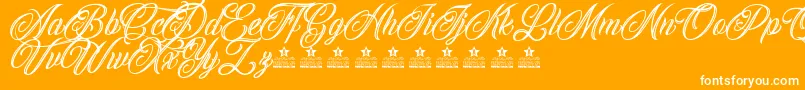 CallingAngelsPersonalUse Font – White Fonts on Orange Background