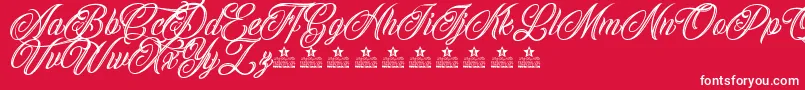 CallingAngelsPersonalUse Font – White Fonts on Red Background