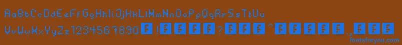 Plastica Font – Blue Fonts on Brown Background