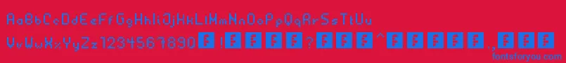 Plastica Font – Blue Fonts on Red Background