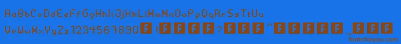 Plastica Font – Brown Fonts on Blue Background