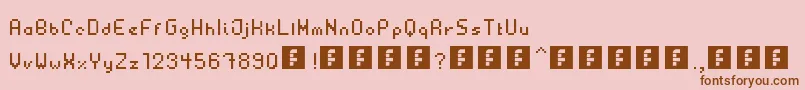 Plastica Font – Brown Fonts on Pink Background