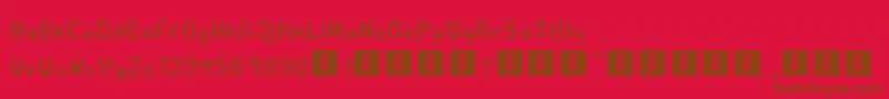 Plastica Font – Brown Fonts on Red Background