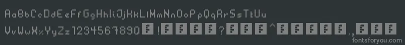 Plastica Font – Gray Fonts on Black Background
