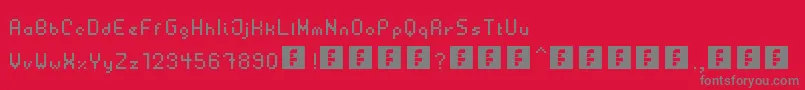 Plastica Font – Gray Fonts on Red Background