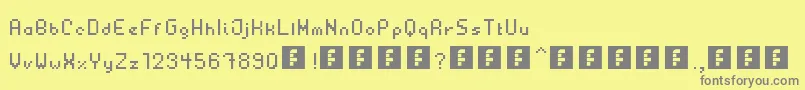 Plastica Font – Gray Fonts on Yellow Background