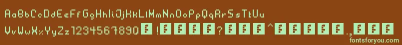 Plastica Font – Green Fonts on Brown Background