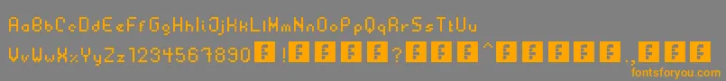 Plastica Font – Orange Fonts on Gray Background