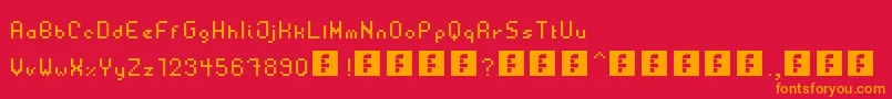 Plastica Font – Orange Fonts on Red Background