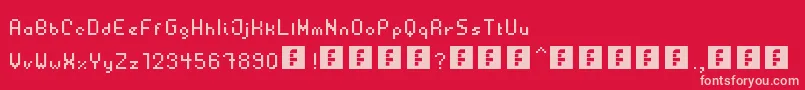 Plastica Font – Pink Fonts on Red Background
