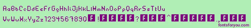 Plastica Font – Purple Fonts on Green Background