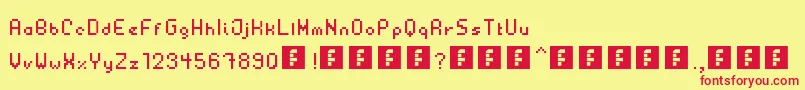 Plastica Font – Red Fonts on Yellow Background